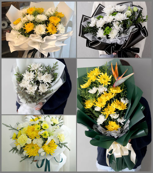 海南万宁市南桥镇白事花束代送